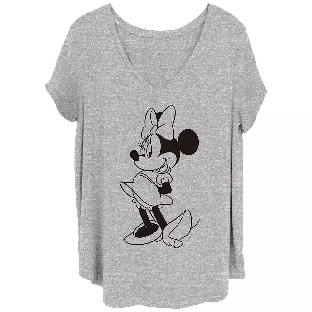Disney's Minnie Mouse Reversed Juniors' Plus Graphic Tee, Women's,  Product Image