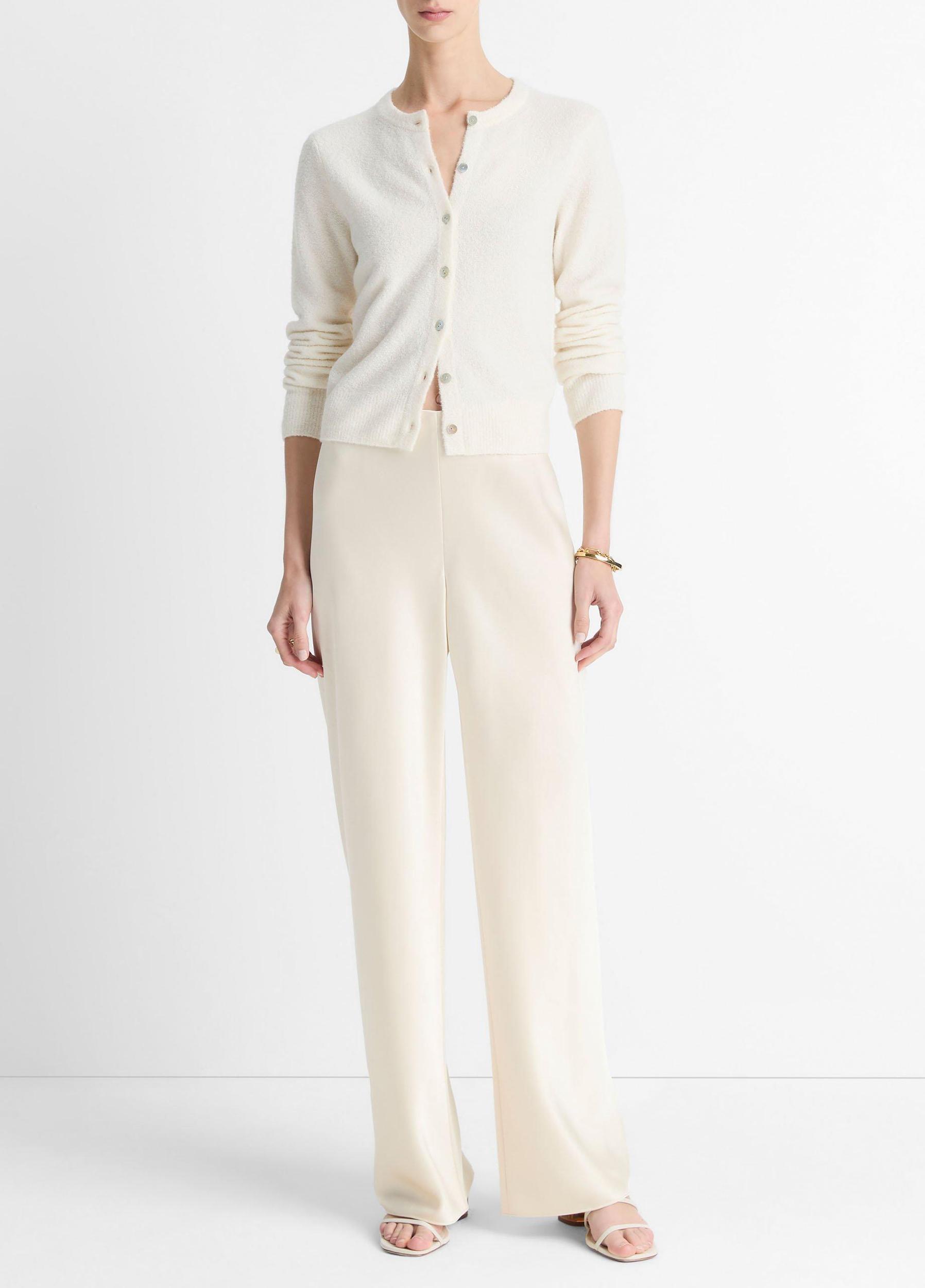 Silk & Cashmere-Blend Bouclé Cardigan Product Image