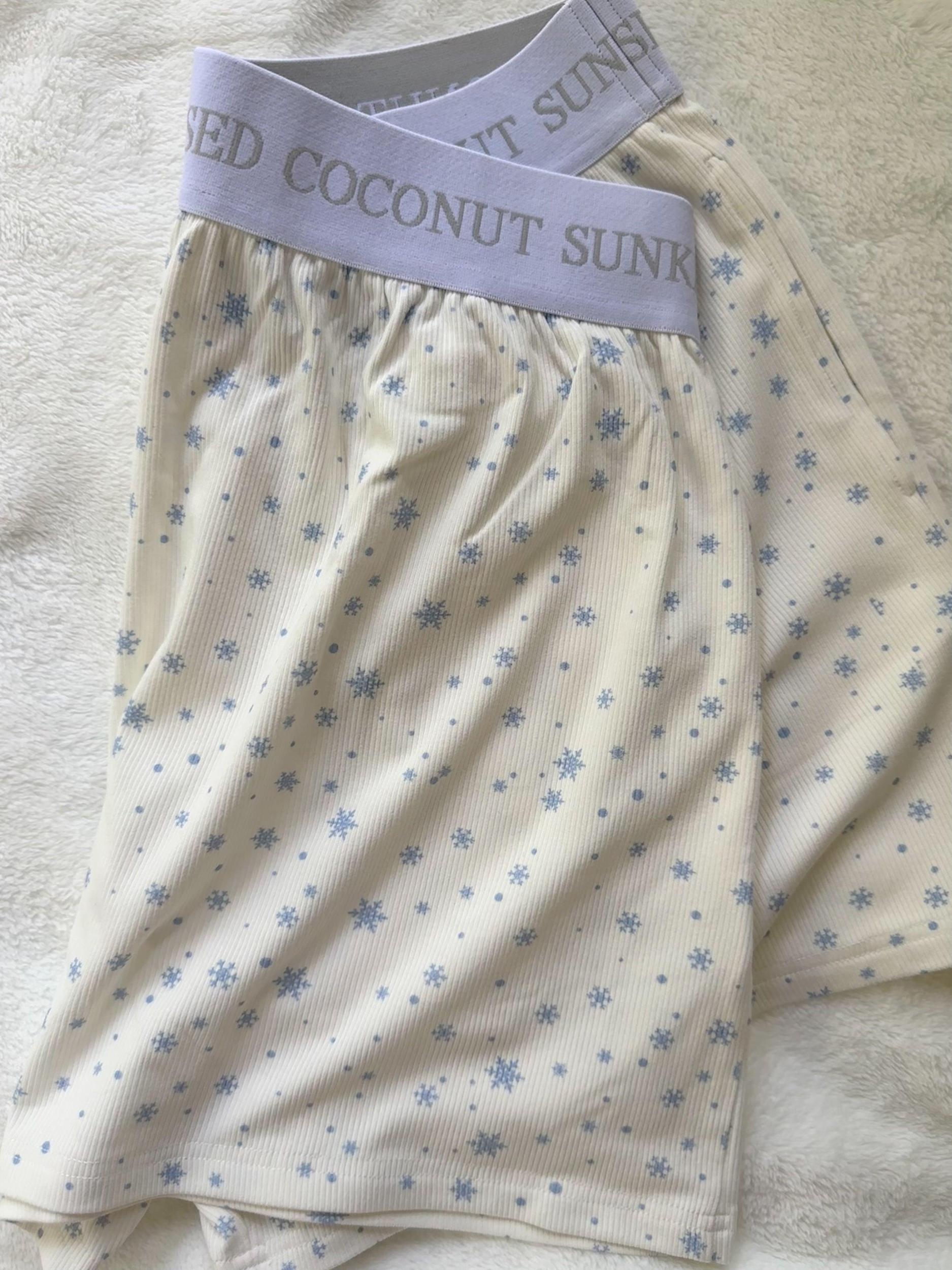 Snowflake Sunkissedcoconut Pajama Shorts Product Image