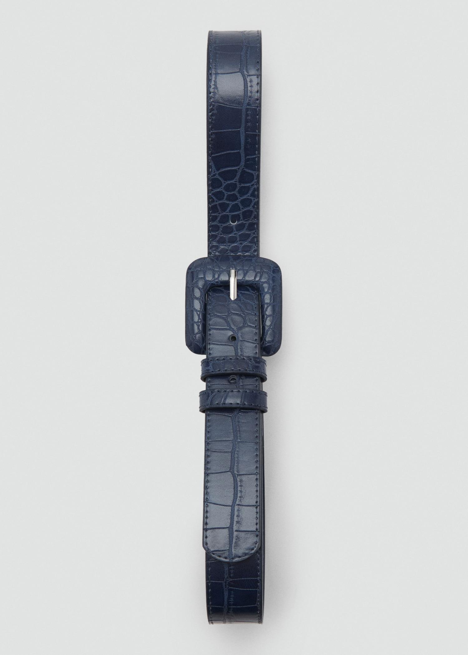 Crocodile-effect belt - Women | MANGO USA Product Image