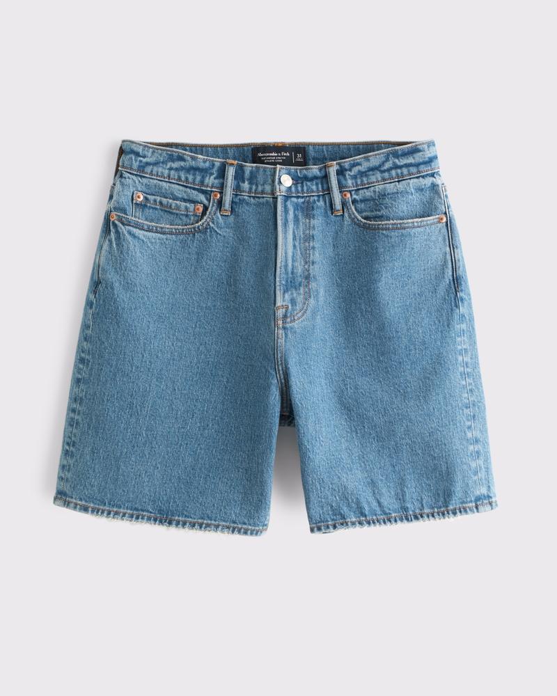 Athletic Loose Denim Short Product Image