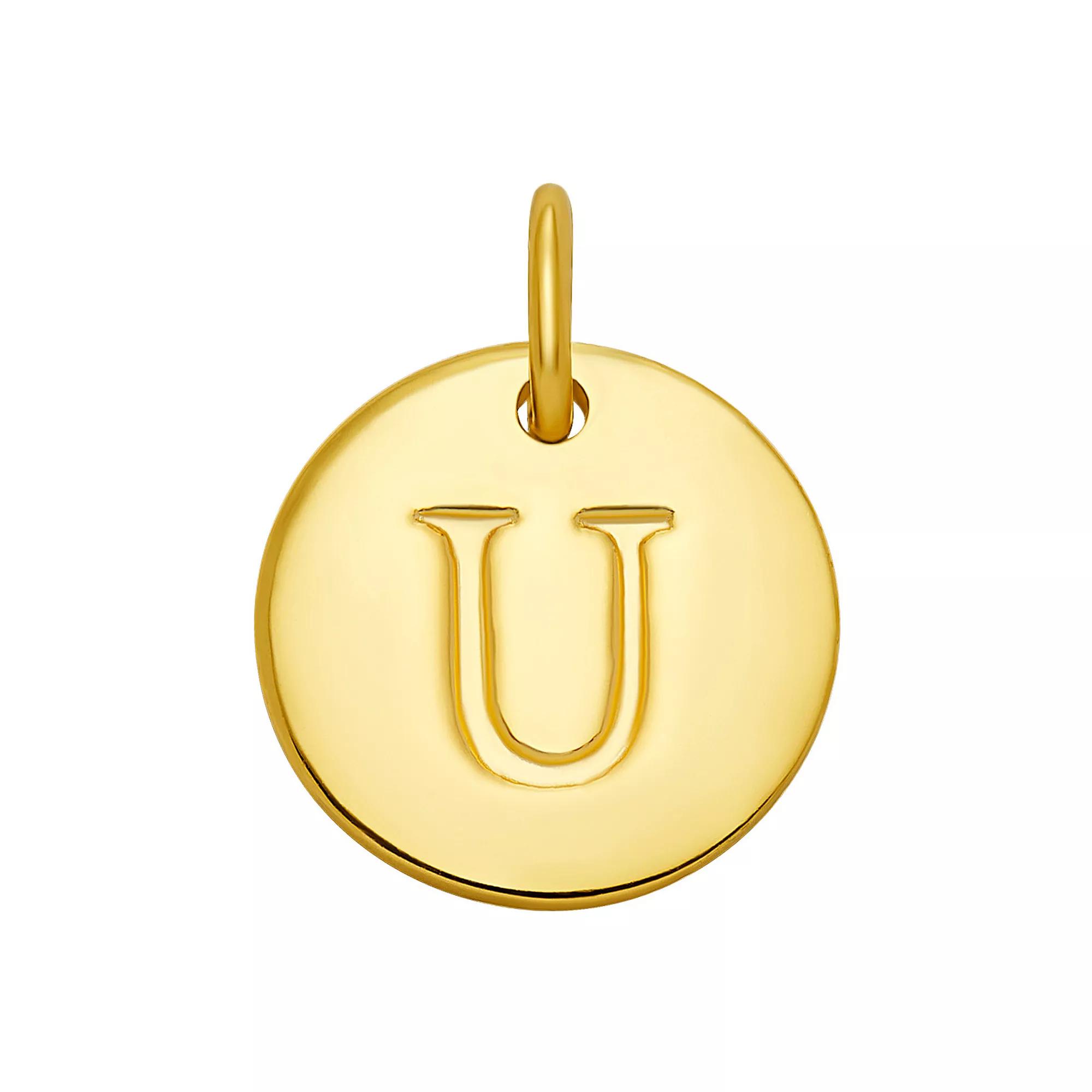 PRIMROSE Sterling Silver Letter Disc Charm, Women's, Sterling Silver F Product Image