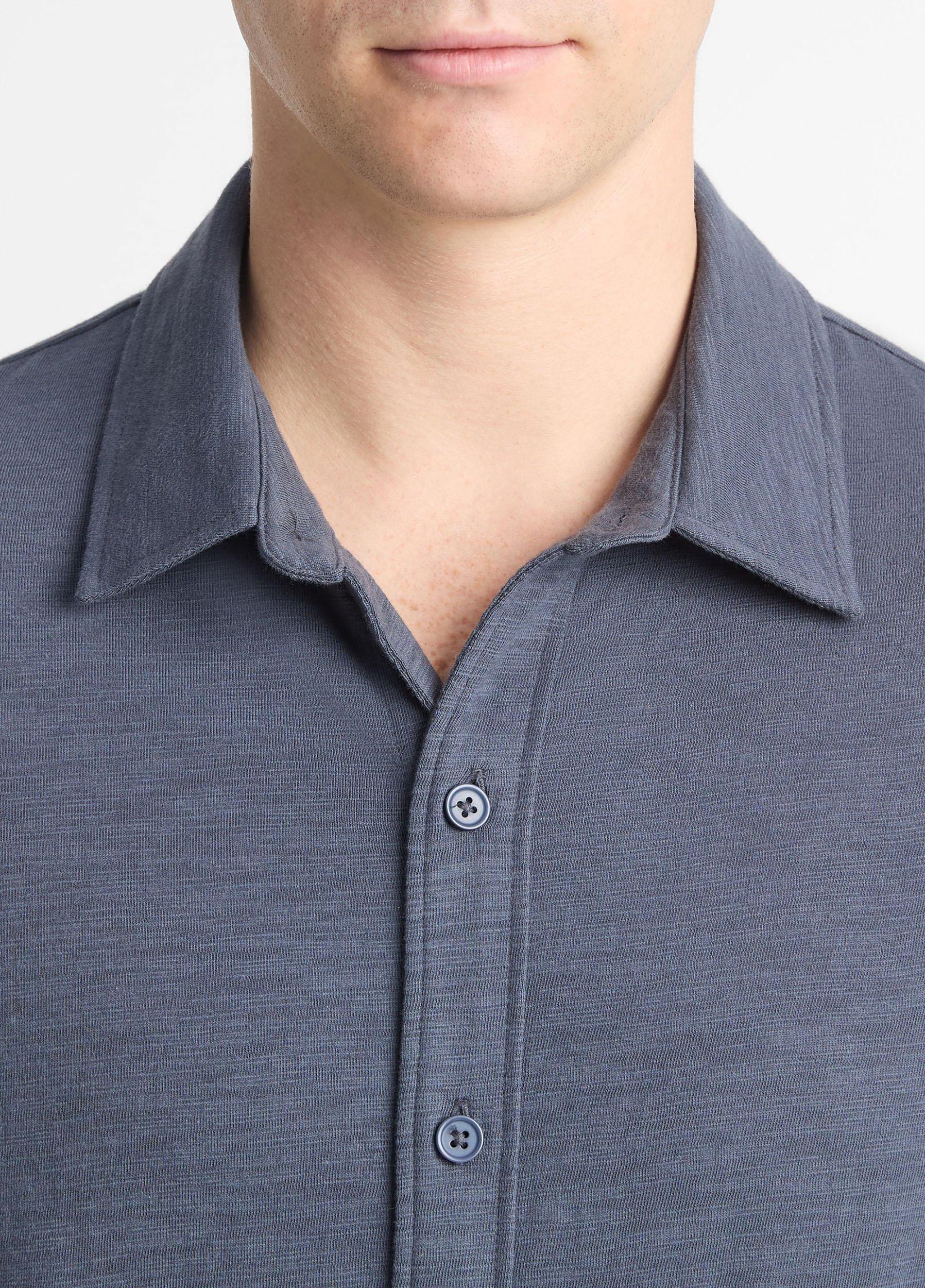 Heavy Slub-Cotton Button-Front Shirt Product Image