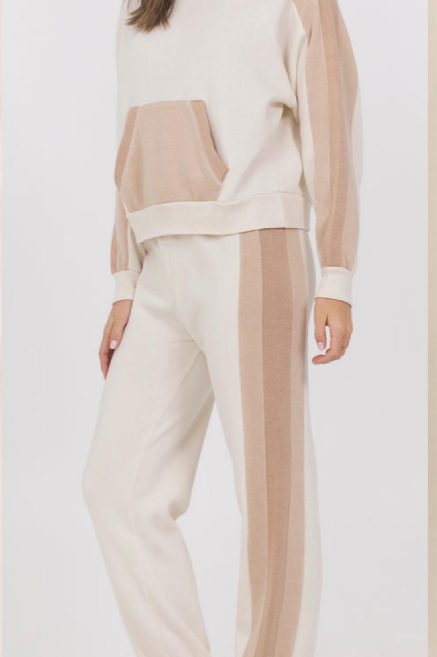 Color Block Fleece Jogger Set Product Image