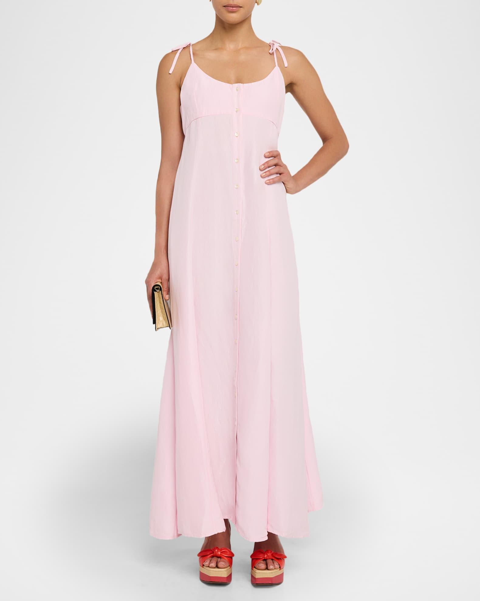 High Garden Sleeveless Button-Front Maxi Dress Product Image
