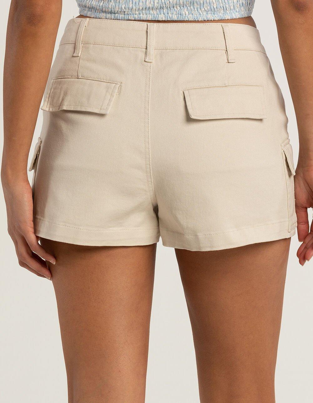 RSQ Womens Cargo Shorts - ECRU Product Image