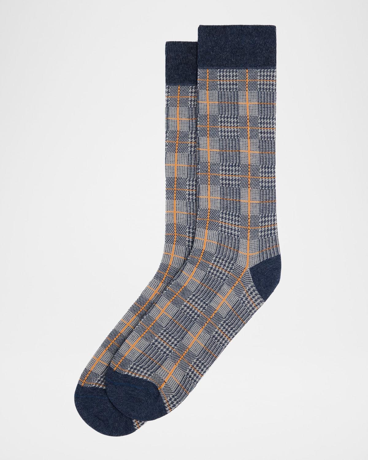 Mens Glen Plaid Crew Socks Product Image