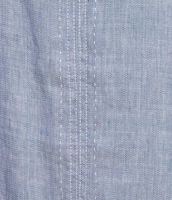 Tommy Bahama Palm-A-Dora Linen Blend Twill Split Neck Sheath Dress Product Image