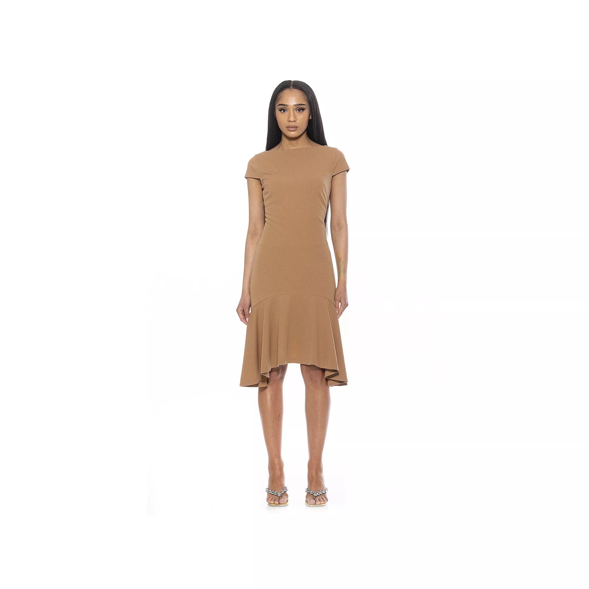 Women's ALEXIA ADMOR Renata Cap Sleeve Dropped Waist Flared Dress,  Product Image