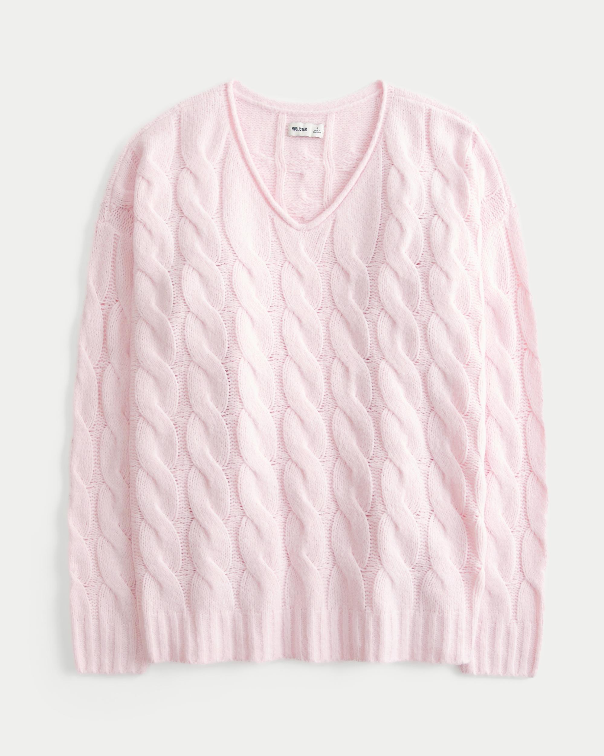 Hollister Comfy Cloud Oversized Cable-Knit Sweater Product Image