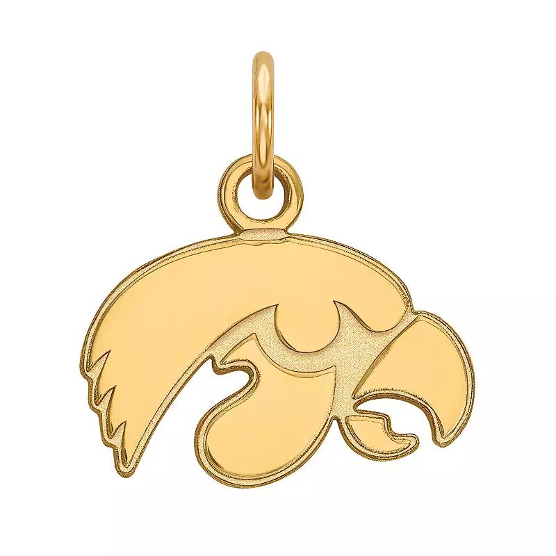 LogoArt Sterling Silver 14k Gold Plated Iowa Hawkeyes XS Pendant, Women's, Size: 15 mm Product Image