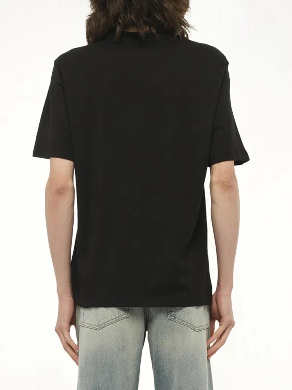 AMIRI Black Cotton T-shirt With Bold Logo Statement Product Image