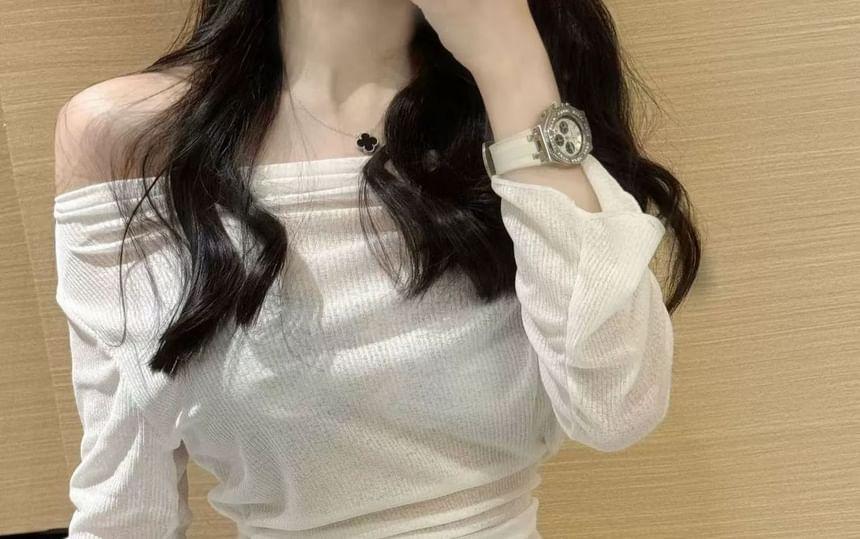 Set: Long-Sleeve Cover-Up Top + Bikini Top + Bottom Product Image