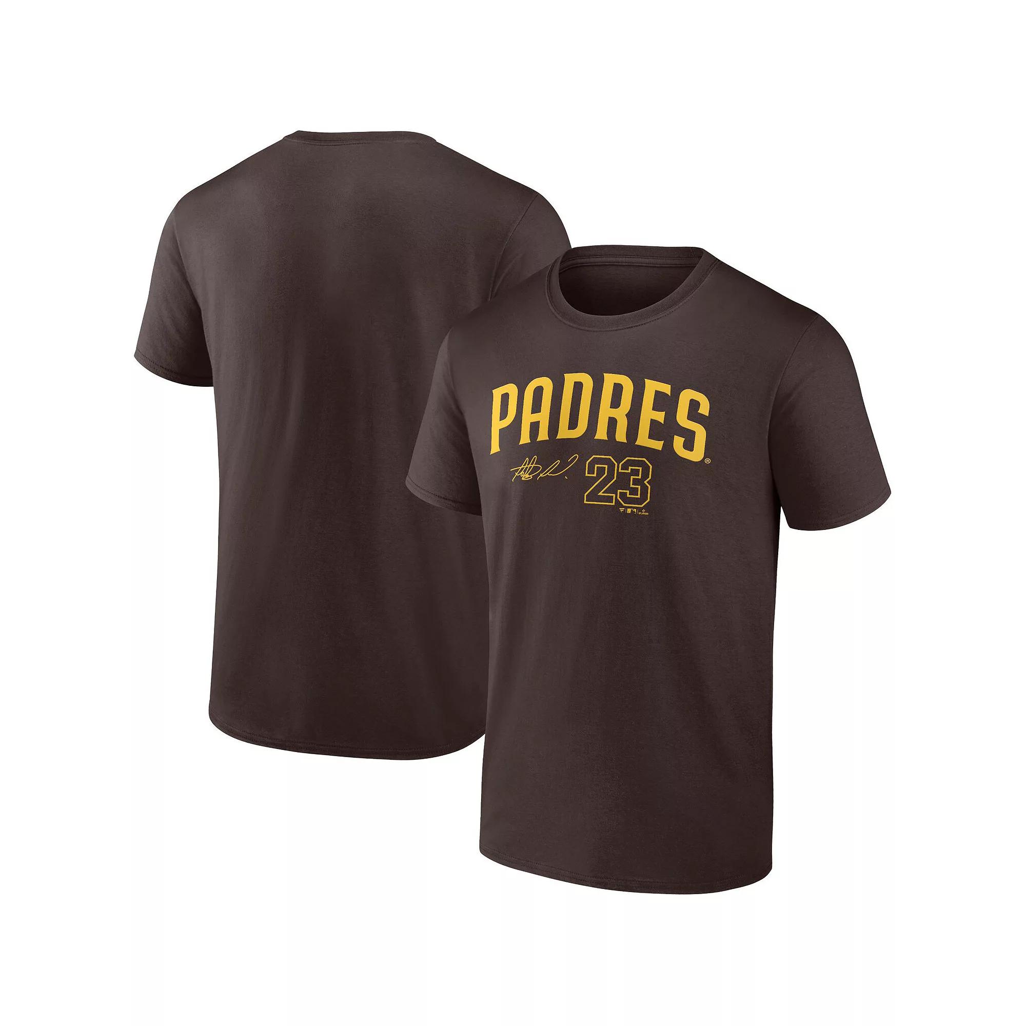 Men's Fanatics Branded Fernando Tatis Jr. Brown San Diego Padres Player Name & Number T-Shirt, Size: Large Product Image