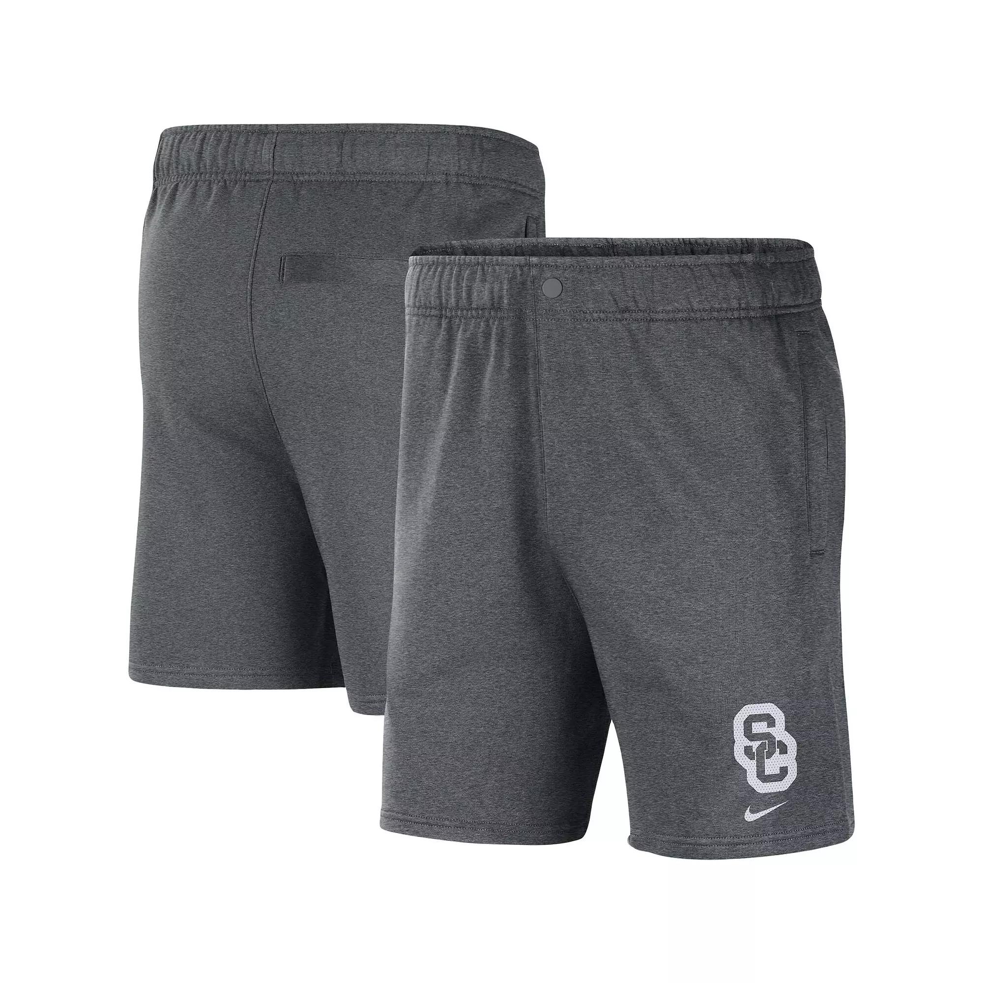 Men's Nike Gray USC Trojans Fleece Shorts, Size: Medium, Grey Product Image