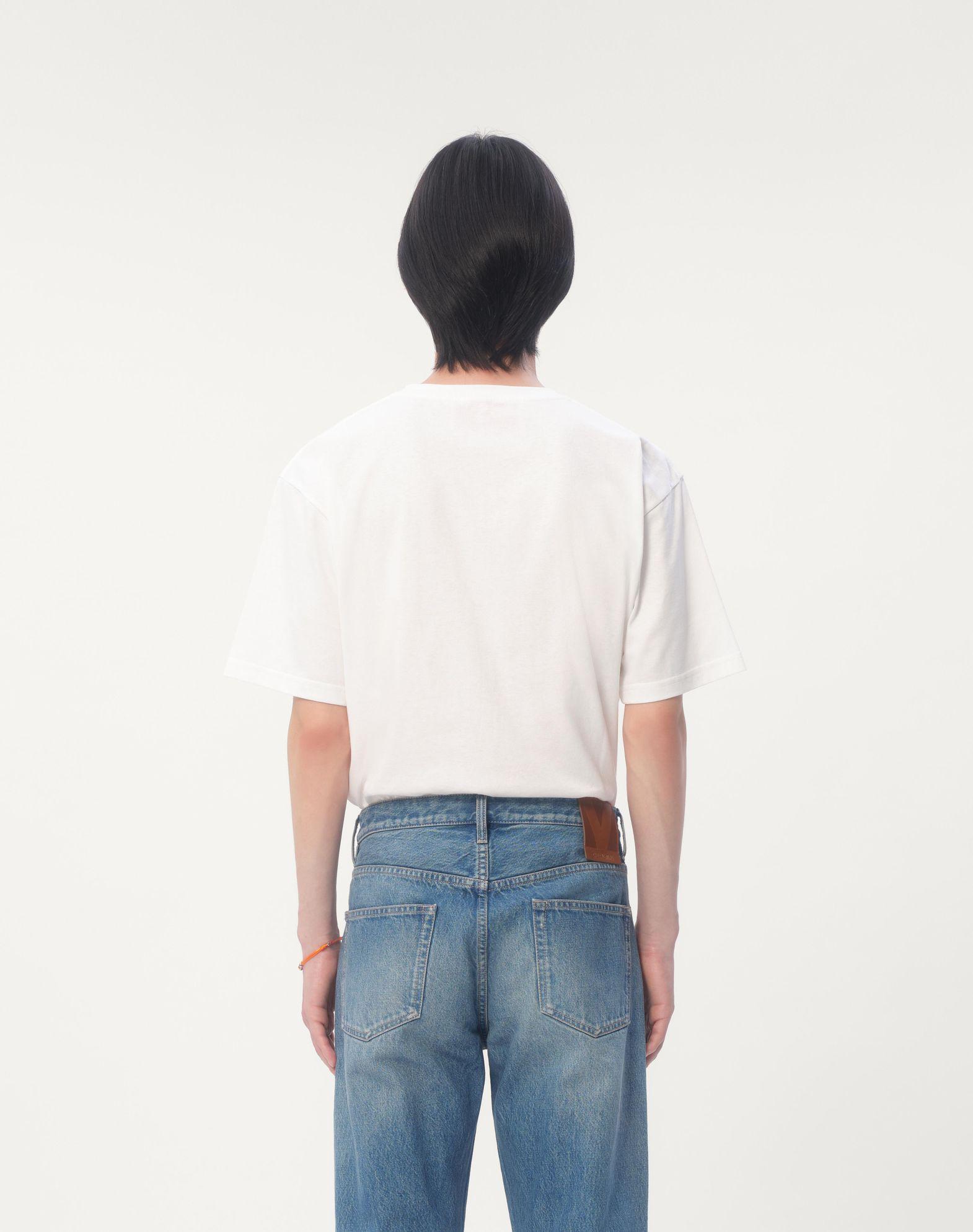 Cotton T-Shirt With Chez Valentino Print Product Image