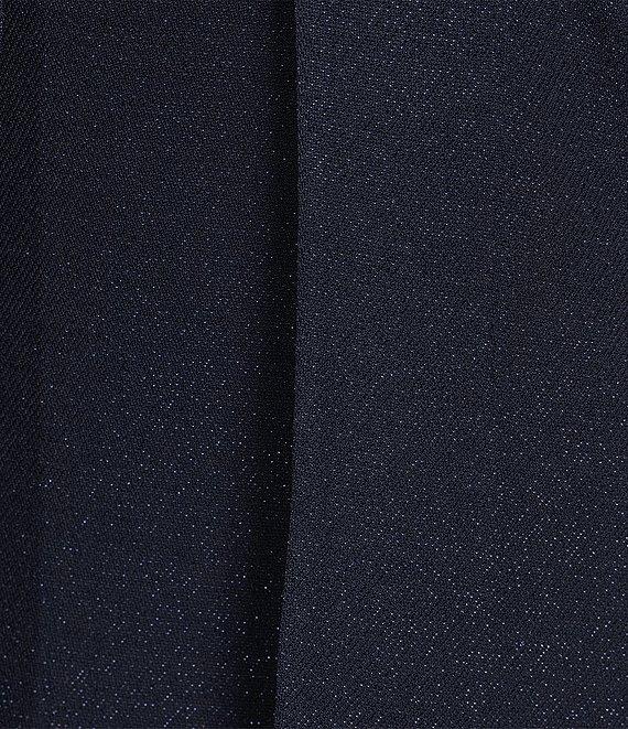 Alex Evenings Plus Size Metallic Knit Illusion Sleeve Jacket Dress Product Image