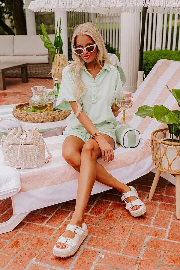 Casual Ease Sweatshirt in Mint Product Image