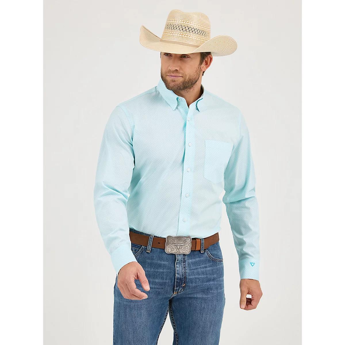 Men's Cody Johnson One Pocket Button Down Shirt in Ceramic Print Product Image
