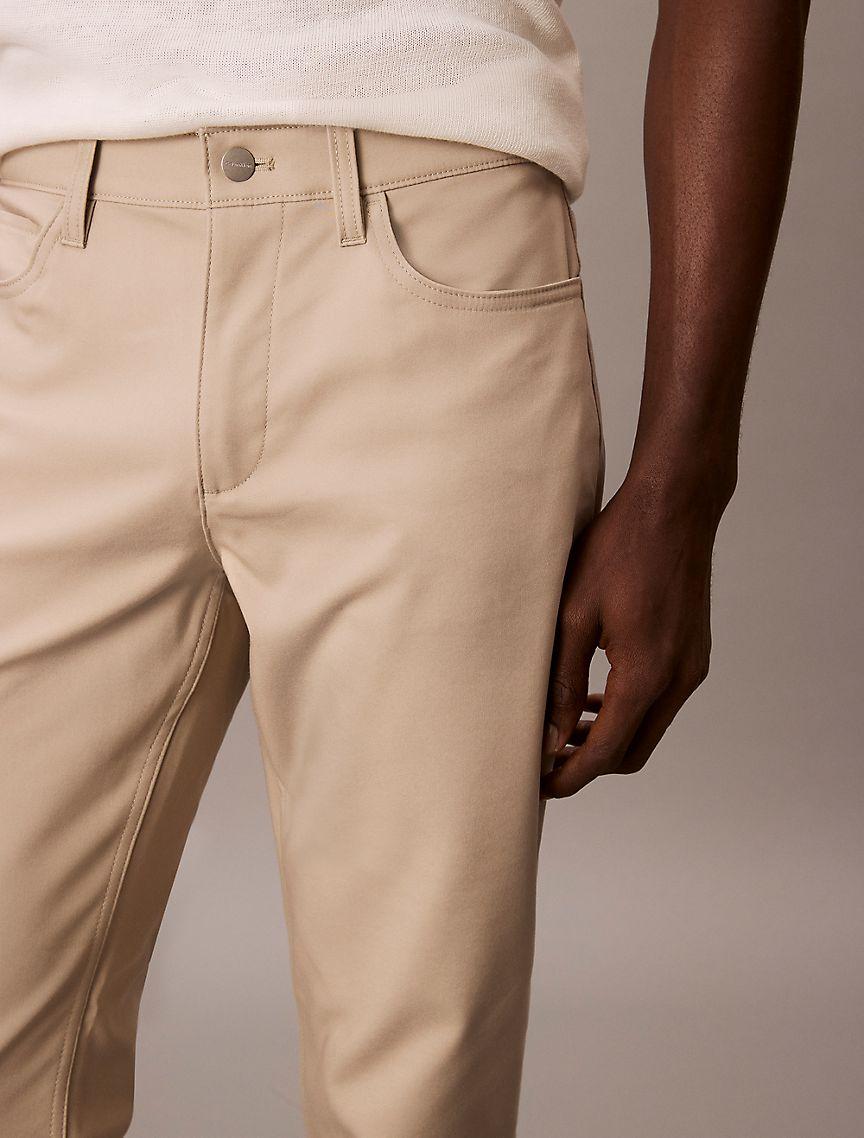 Calvin Klein Mens Slim Move 5-Pocket Pant - Brown Product Image
