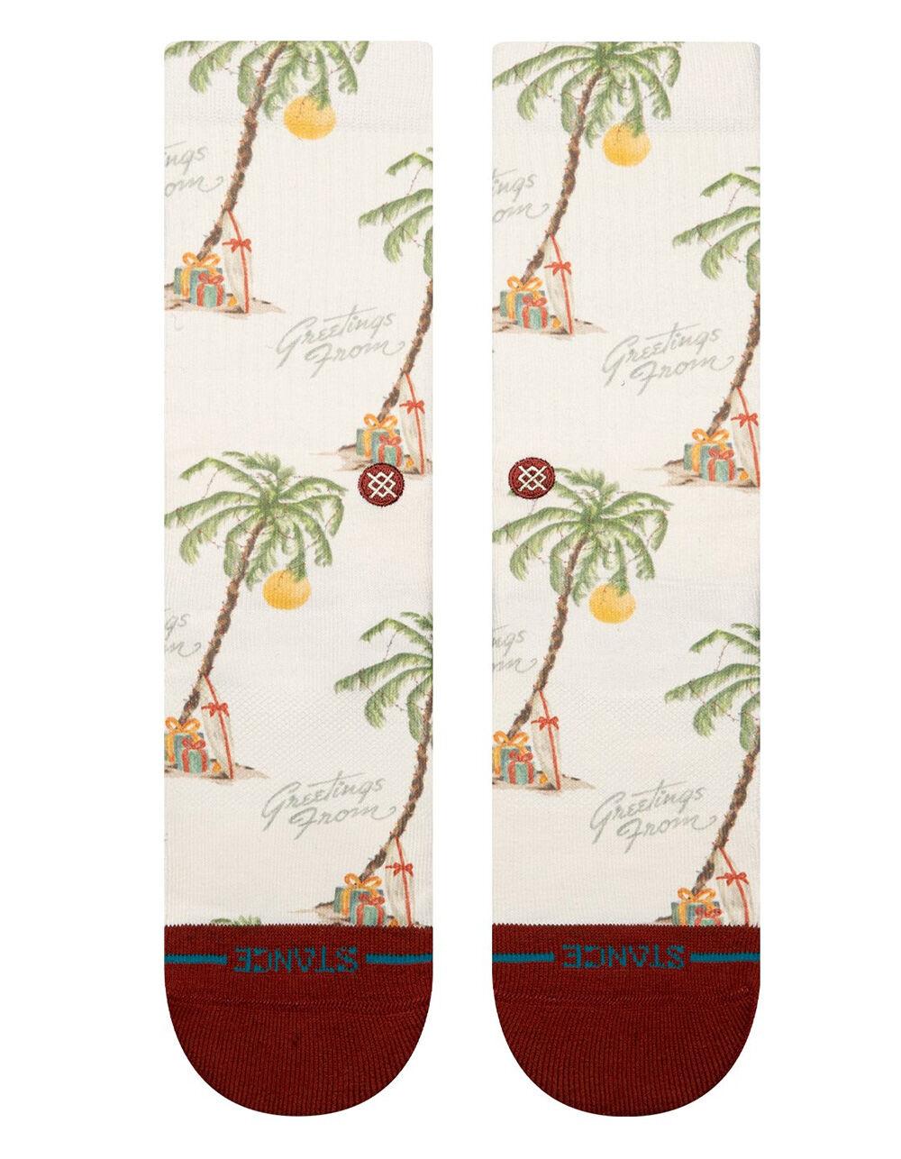 STANCE Greetings From Mens Crew Socks - NATURAL Product Image