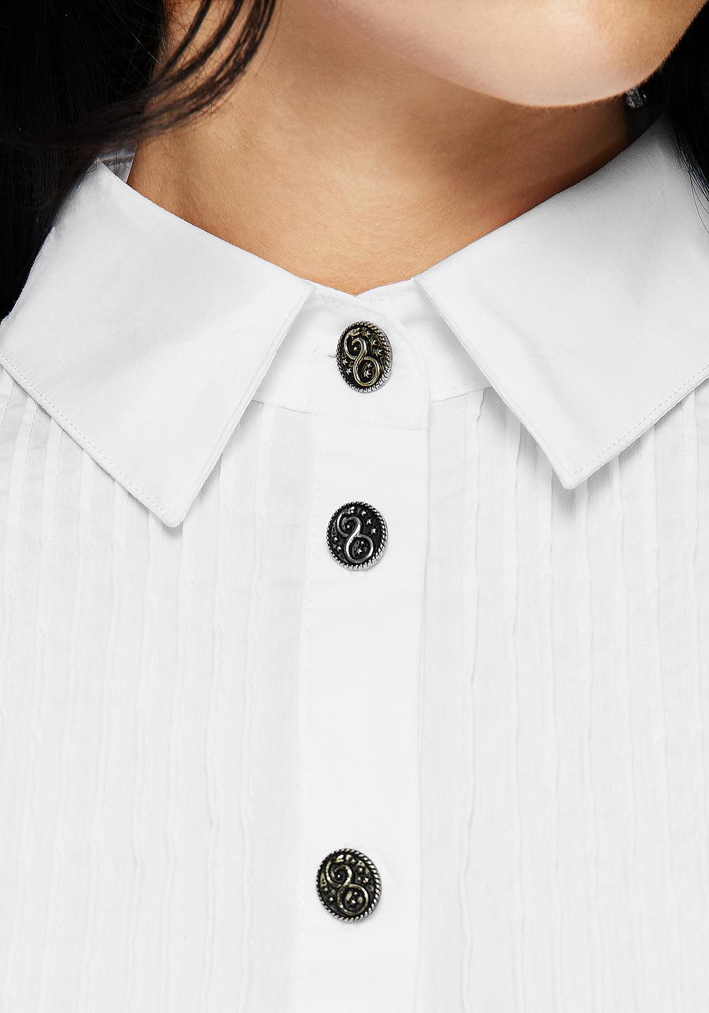 Arde Pintuck Mini Shirt Dress Product Image