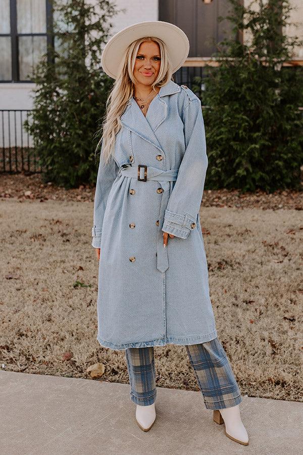 London Lookout Denim Trench Coat Product Image
