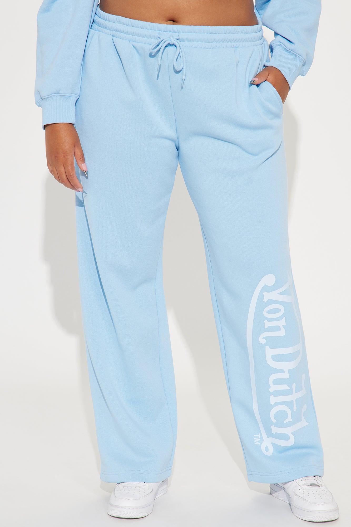 Von Dutch Distressed Wide Leg Pant - Blue Product Image