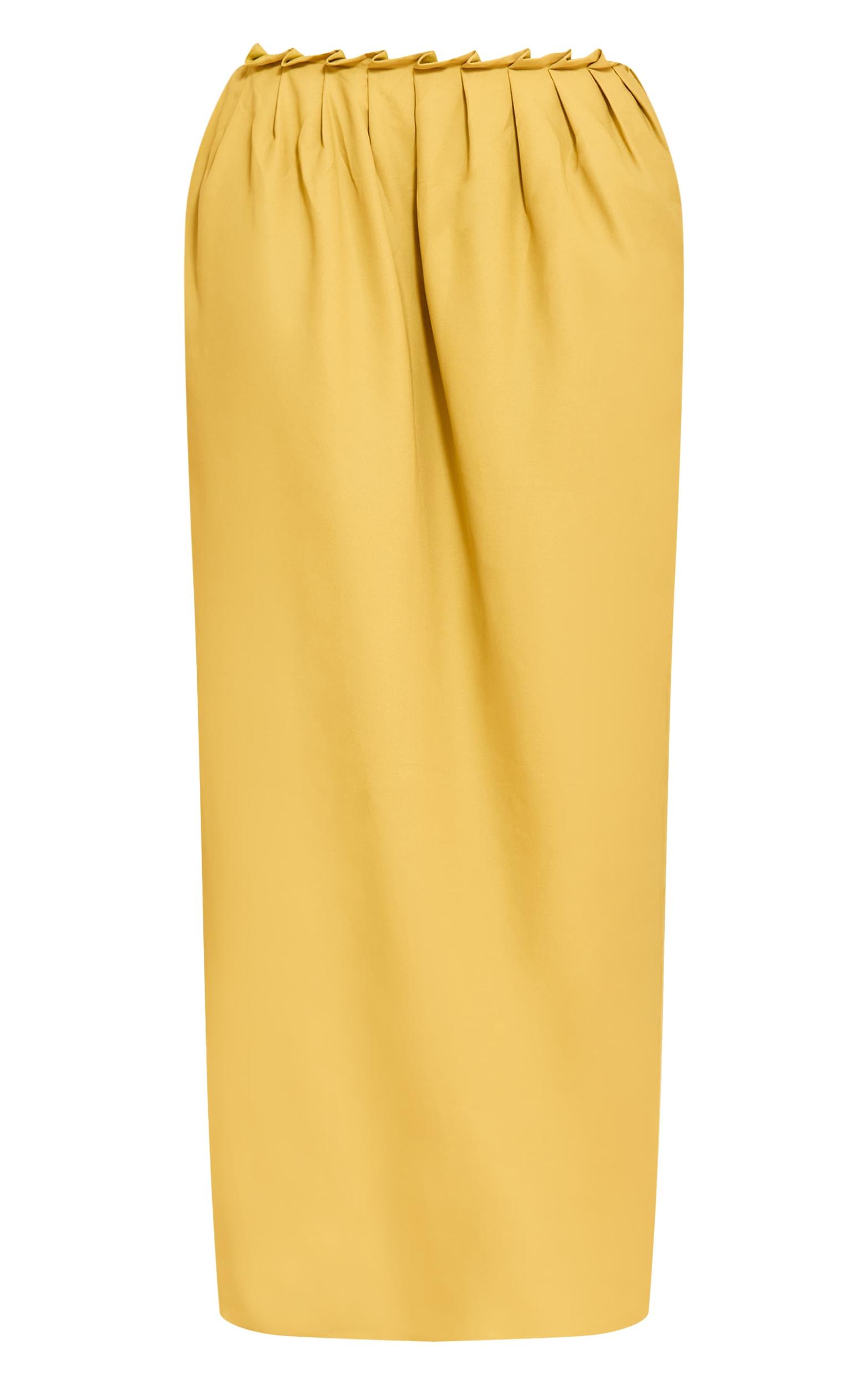 Shape Olive Pleated Maxi Skirt Product Image
