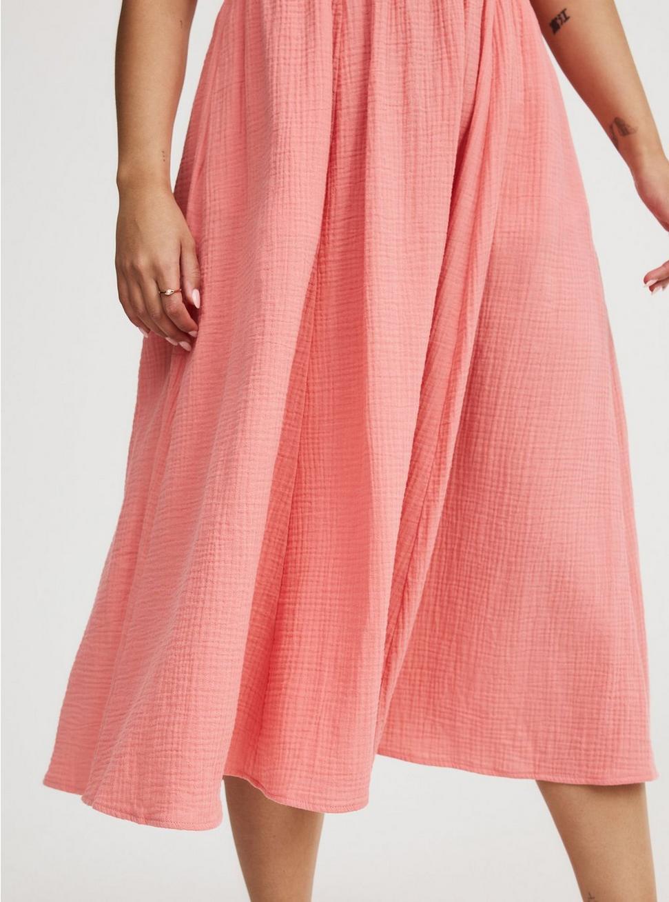 Midi Pucker Gauze Dress Product Image