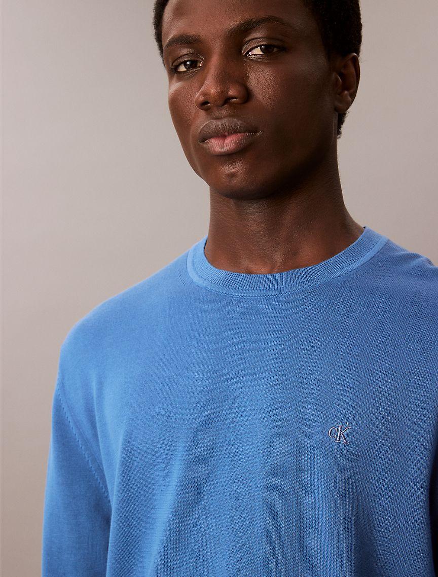 Calvin Klein Mens Supima Cotton Classic Sweater - Neutral Product Image