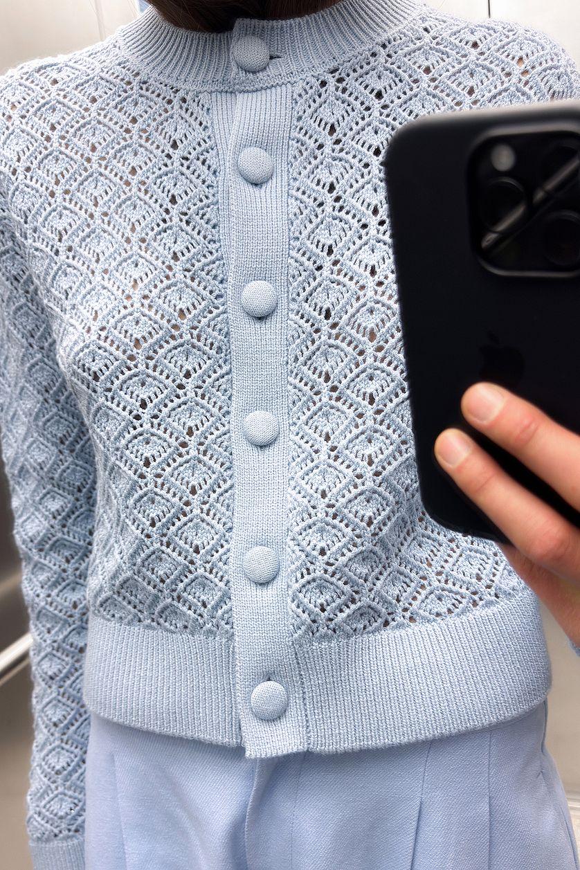 Knitted Pointelle Cardigan Product Image