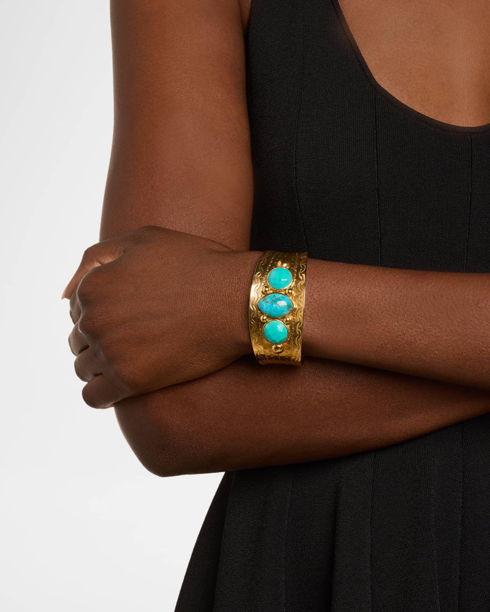 Turquoise Cabochon Cuff Bracelet Product Image