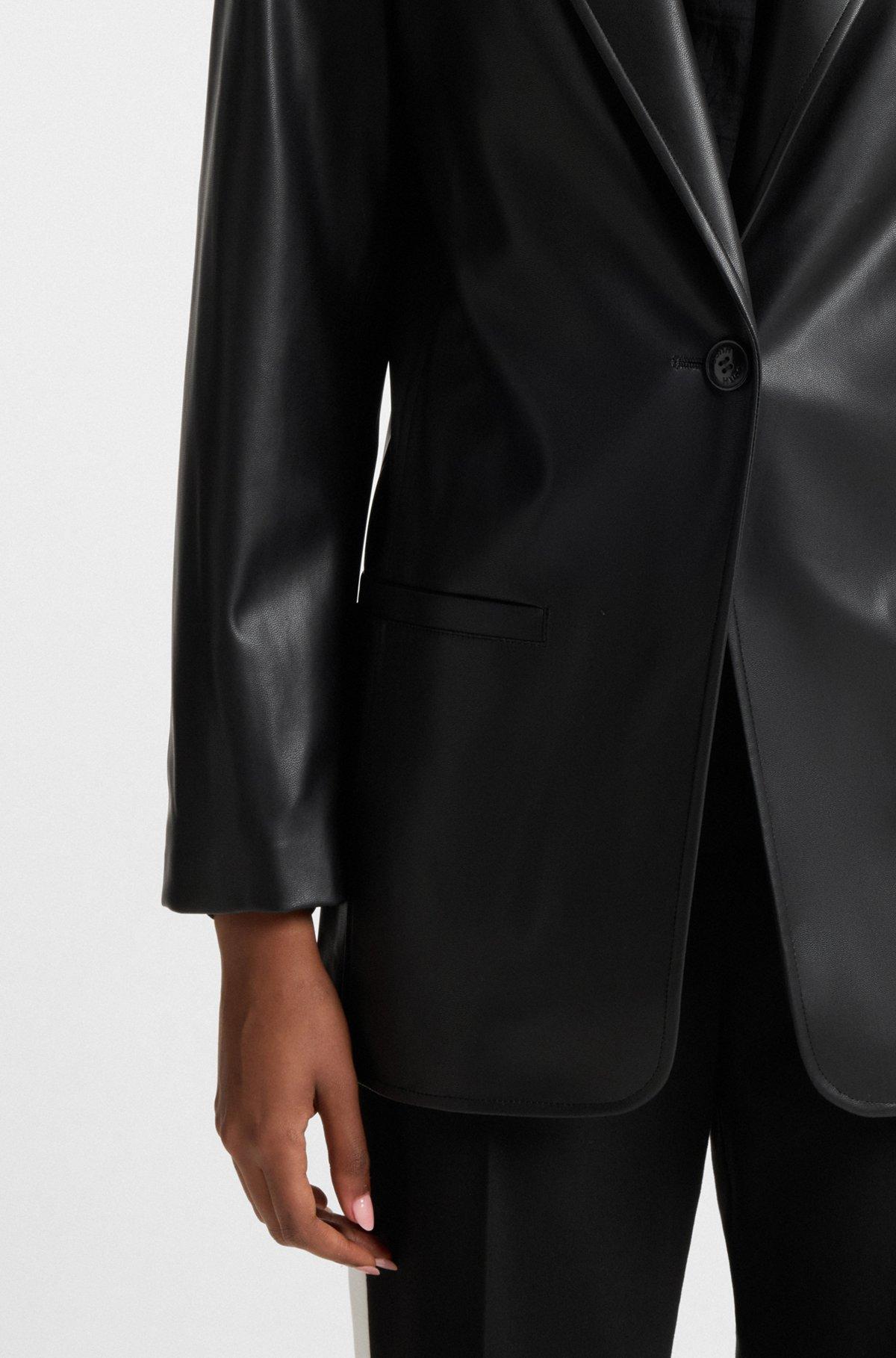 Regular-fit blazer in faux leather Product Image