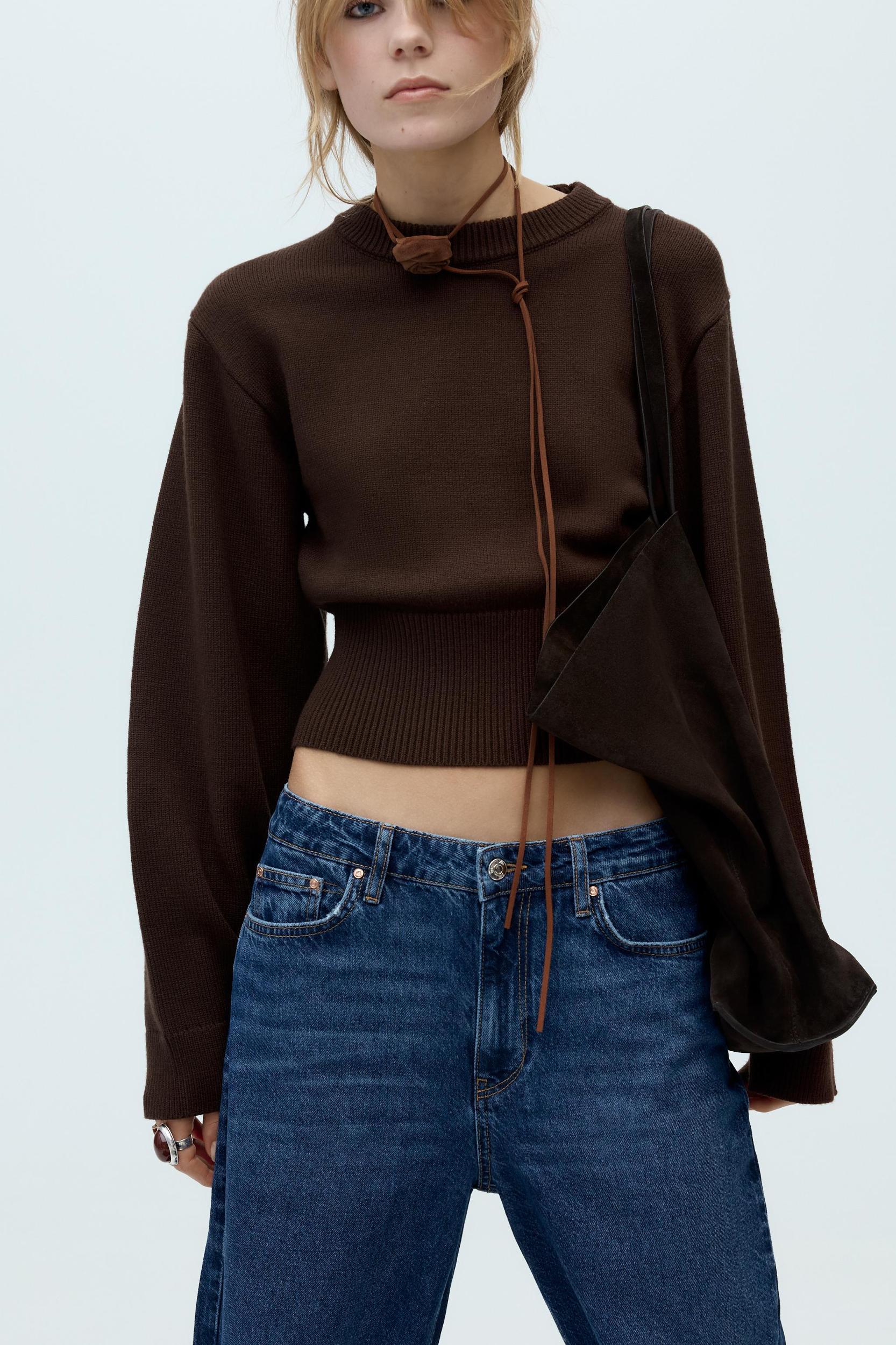 BASIC KNIT WIDE SLEEVE SWEATER Product Image