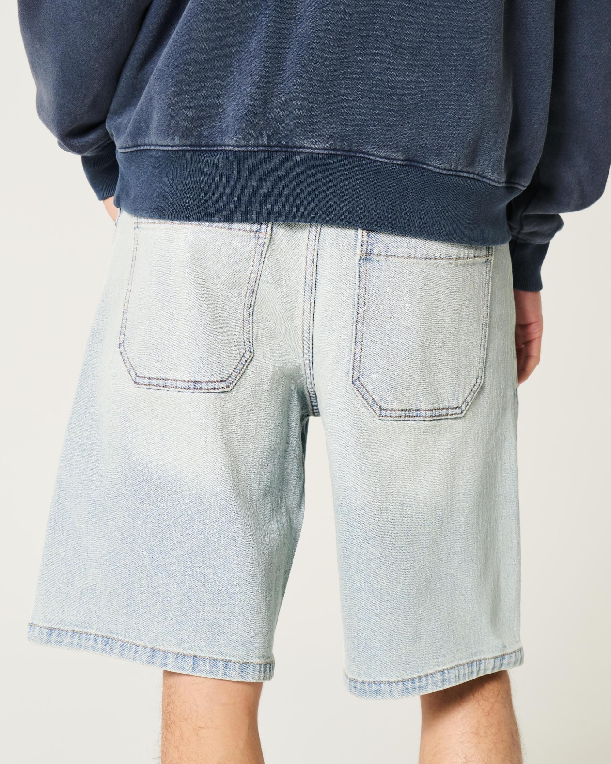 Baggy Denim Cargo Shorts Product Image