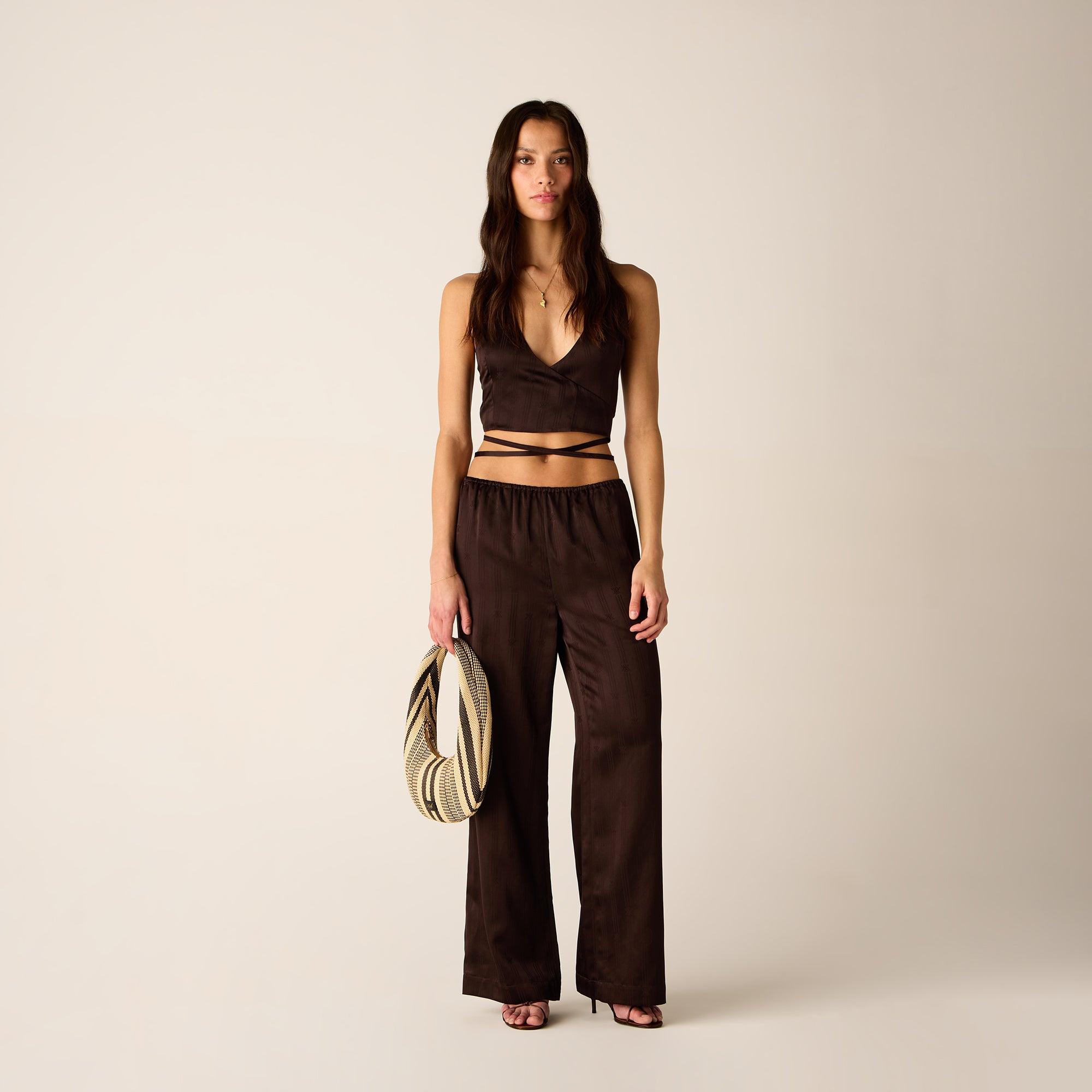 Kith Women Michi Crest Satin Pant - Incognito Female Product Image