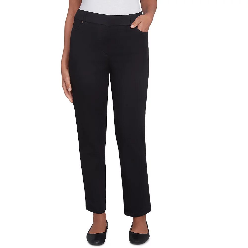 Women's Alfred Dunner Super Stretch Short Length Pants, Size: 8 Short, Black Product Image