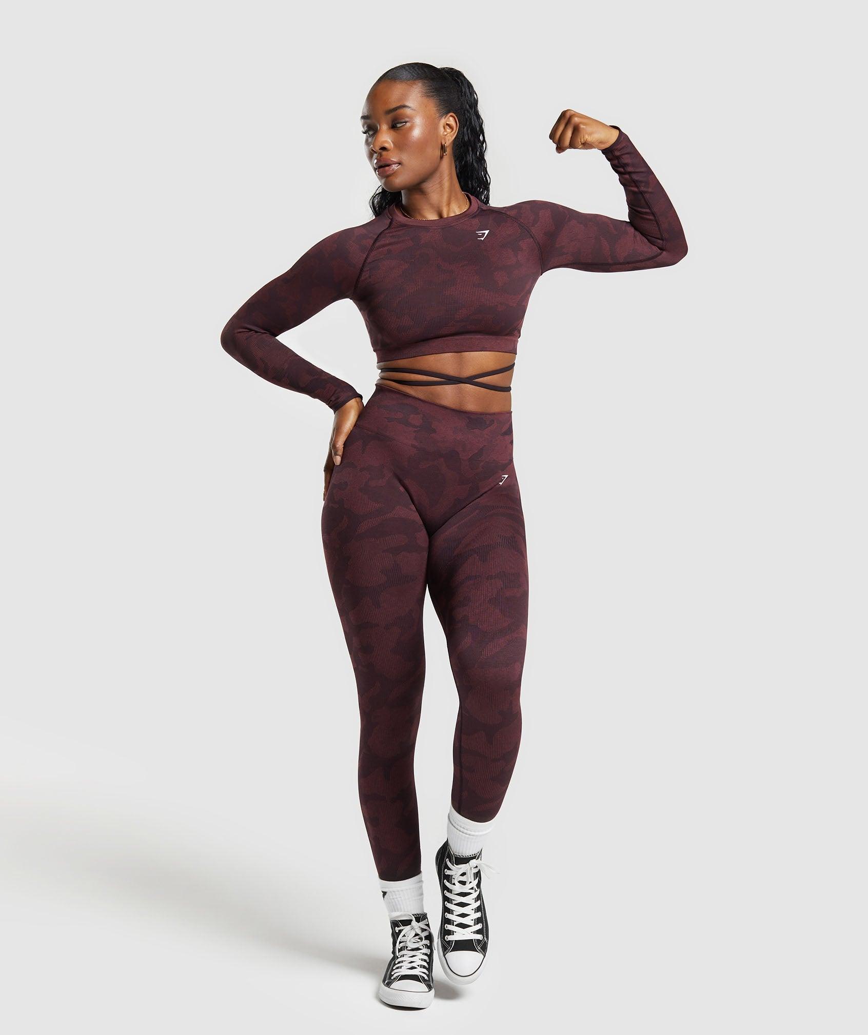 Gymshark Adapt Camo Seamless Leggings - Plum Brown/Burgundy Brown Female Product Image