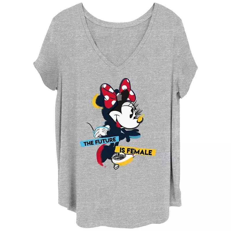 Disney's Minnie Mouse Future Female Juniors' Plus Graphic Tee, Women's, Size: 2XL, Grey Gray Product Image