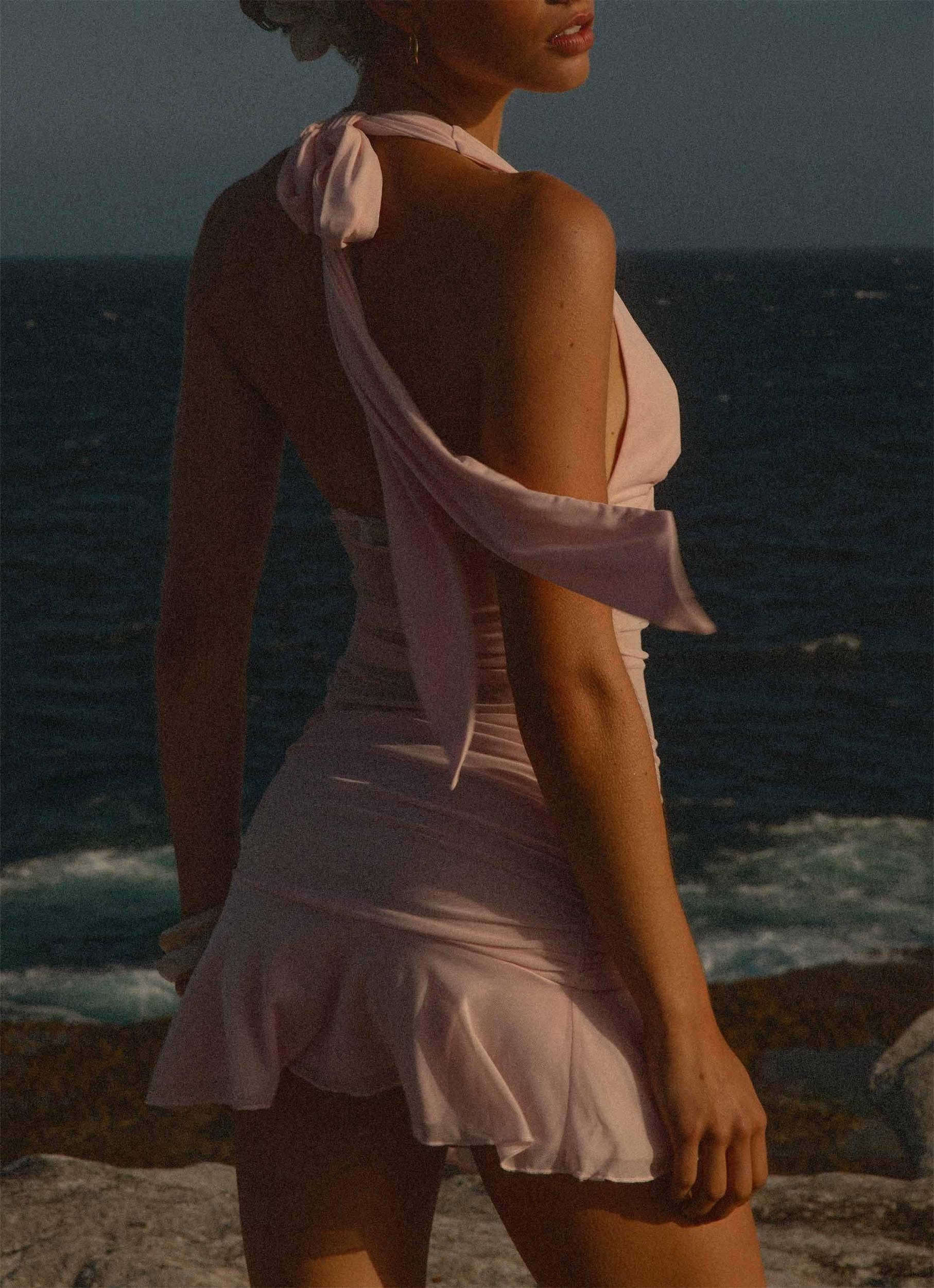 Calissa Haltherneck Mini Dress - Pink Product Image