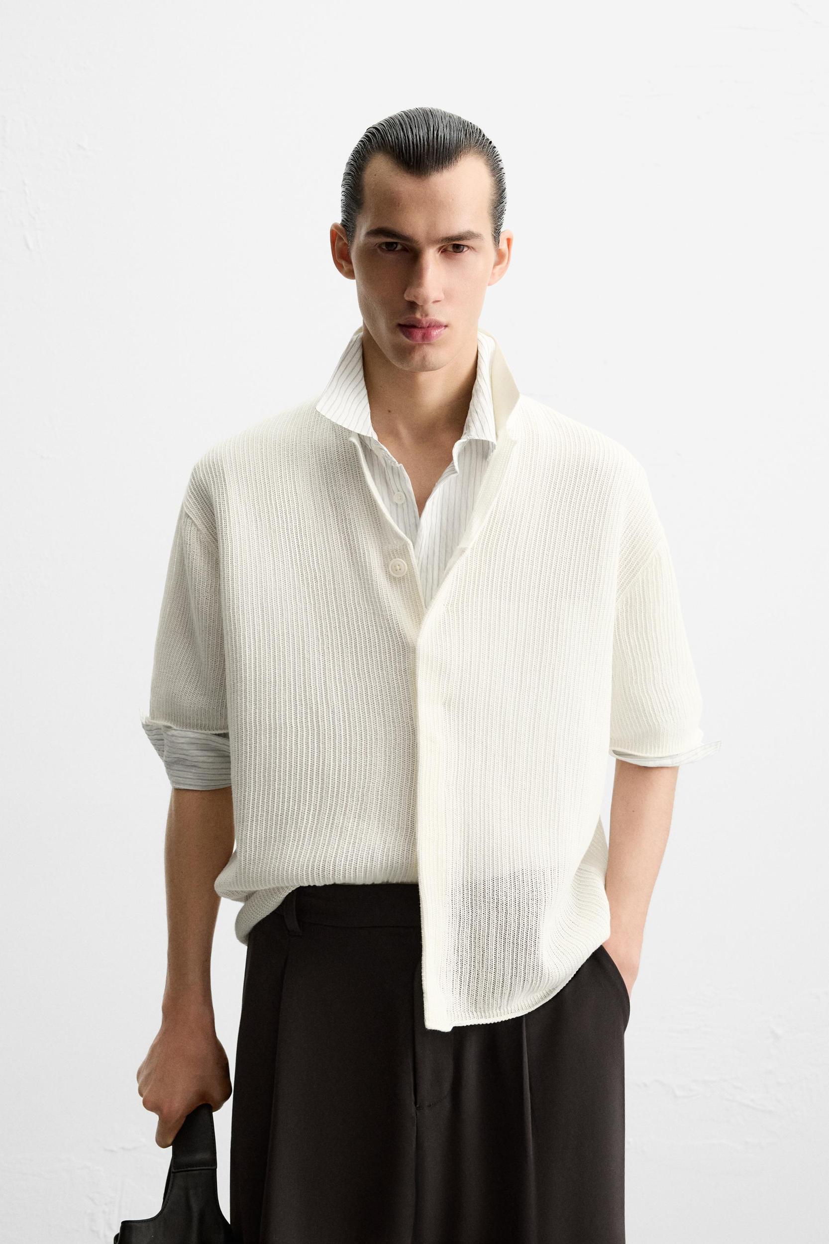 OPEN KNIT SHIRT Product Image