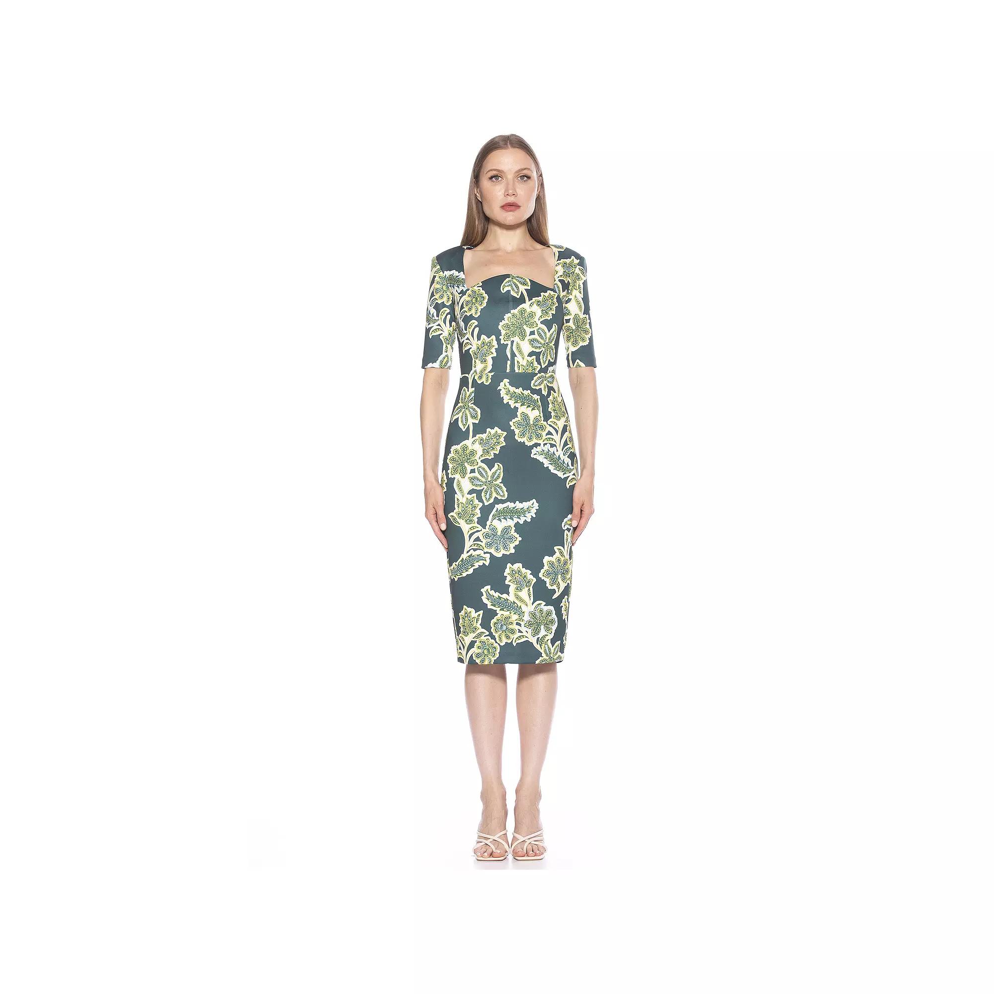 Women's ALEXIA ADMOR Freya Short Sleeve Midi Sheath Dress,  Product Image