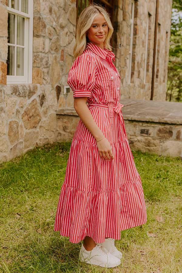 Picnic Date Stripe Midi Dress Product Image