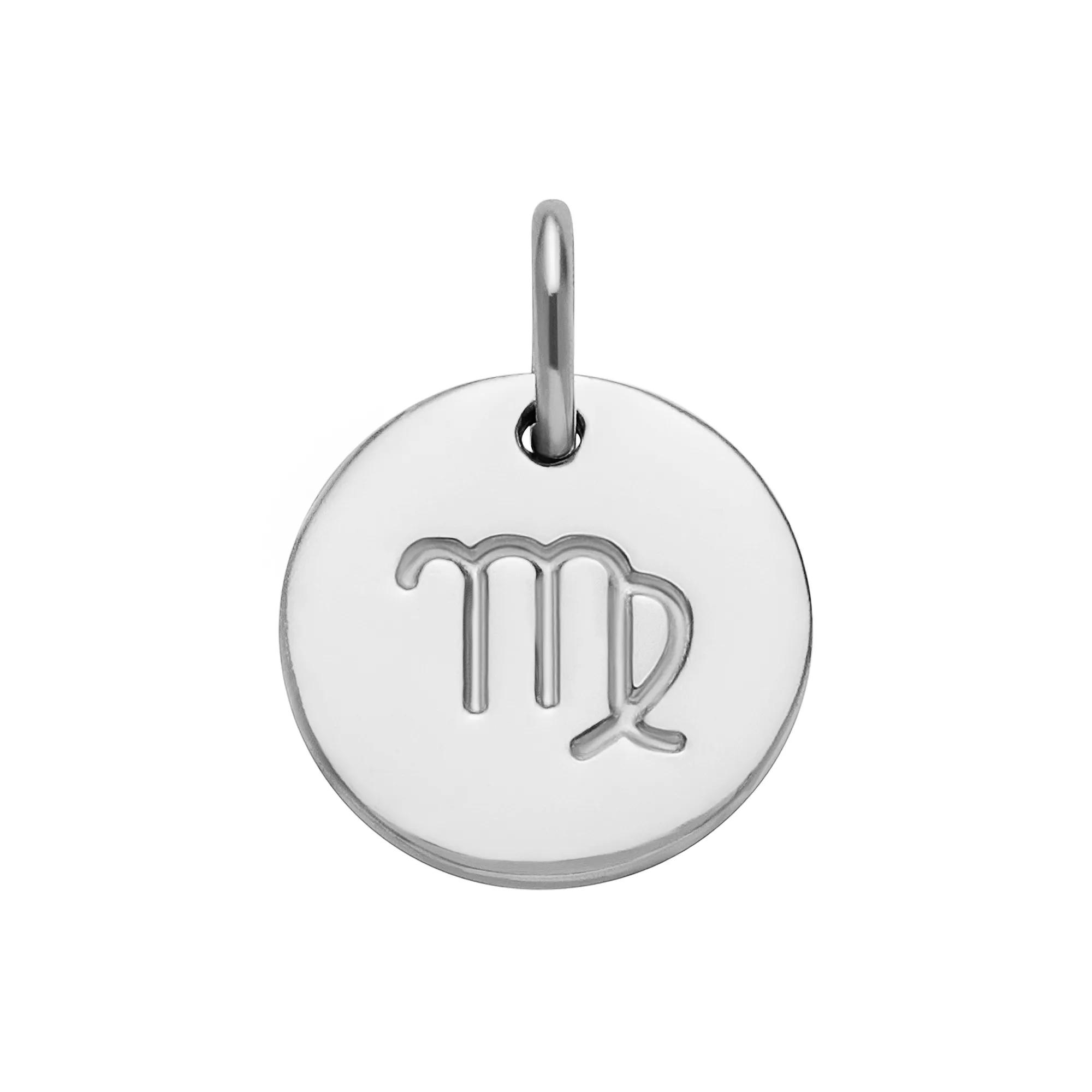 PRIMROSE Sterling Silver Etched Zodiac Disc Charm, Women's, Sterling Pisces Product Image