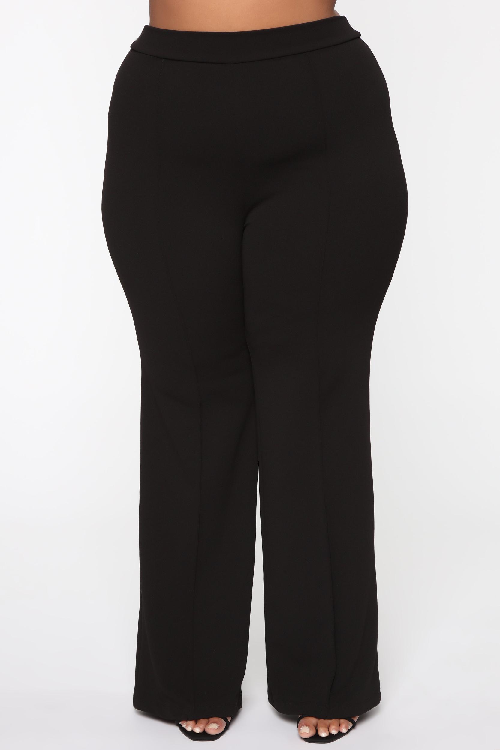 Victoria High Waisted Dress Pants - Black Product Image