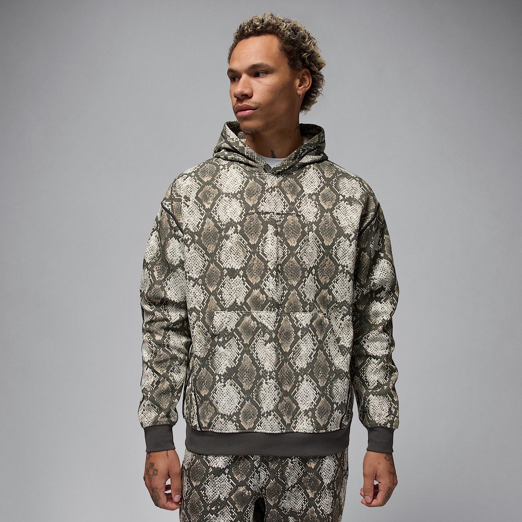 Mens Jordan Sport Hoop Fleece Dri-FIT Printed Pullover Hoodie | HF9894-133 Product Image