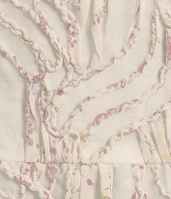 Maggy London Soutache Embroidered Organza Crew Neck Sleeveless A-Line Midi Dress Product Image