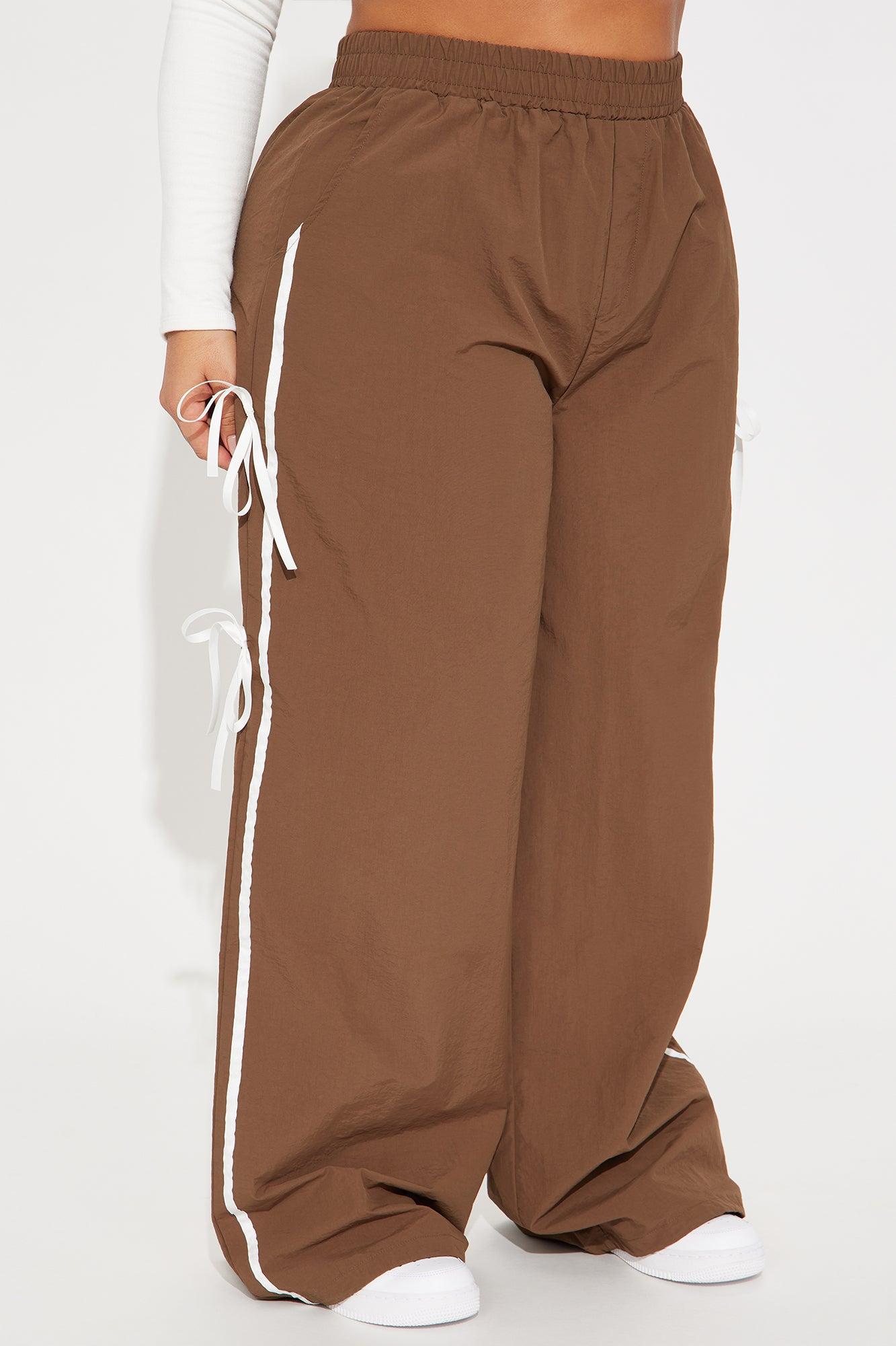 Cindy Windbreaker Track Pant - Chocolate Product Image
