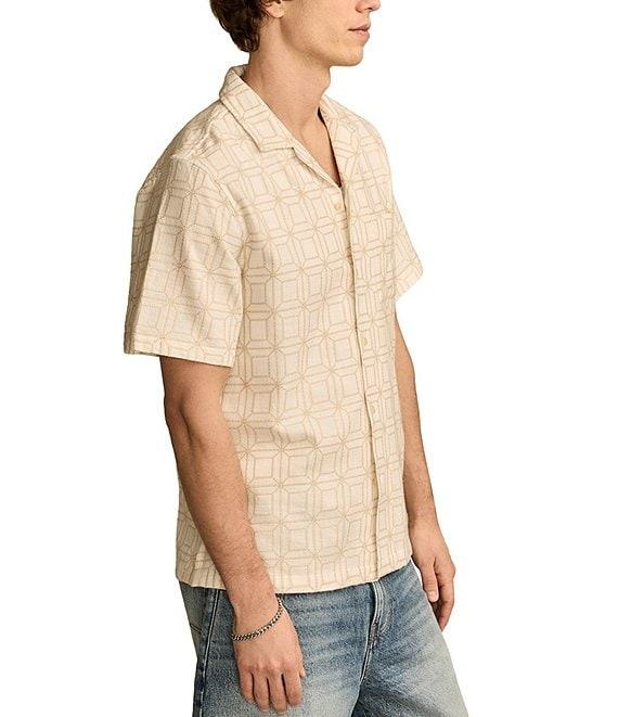 Lucky Brand Geometric Short Sleeve Button-Front Shirt Product Image
